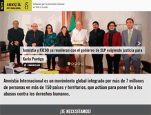Tablet Screenshot of amnistia.org.mx
